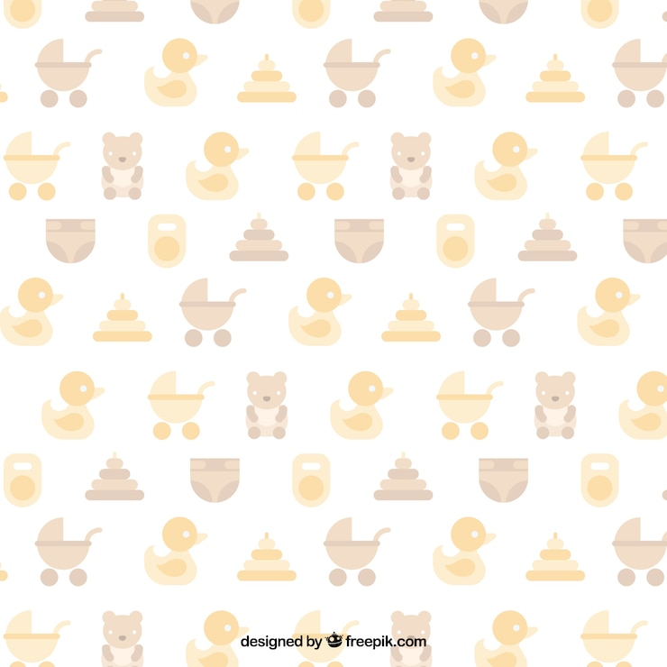 Vecteur gratuit motif de douche bébé dans des couleurs pastel