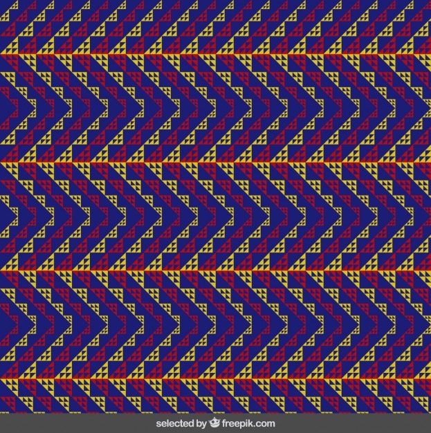 Vecteur gratuit motif ethnique dans arrrowheads forme