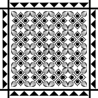 Motif ethnique sans soudure illustration vectorielle noir et blanc