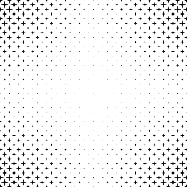 Motif d&#39;étoile monochrome - fond de vecteur abstrait à partir de formes géométriques