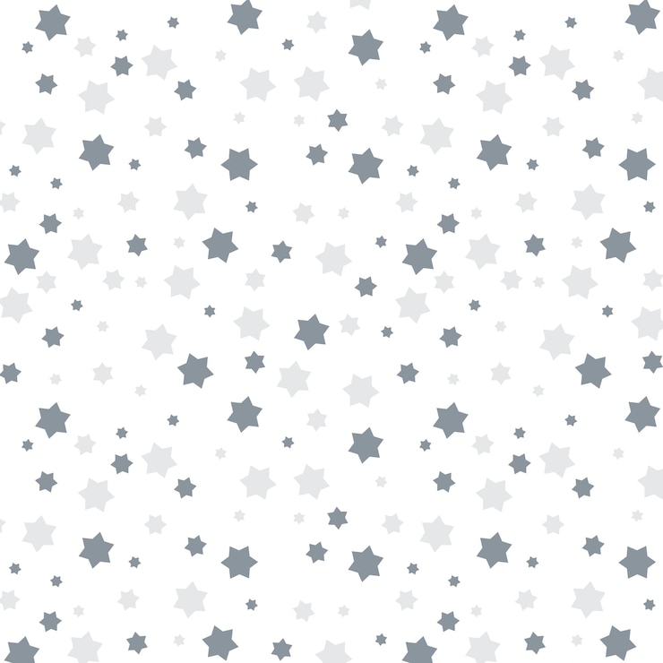 Vecteur gratuit motif d'étoiles argentées design plat