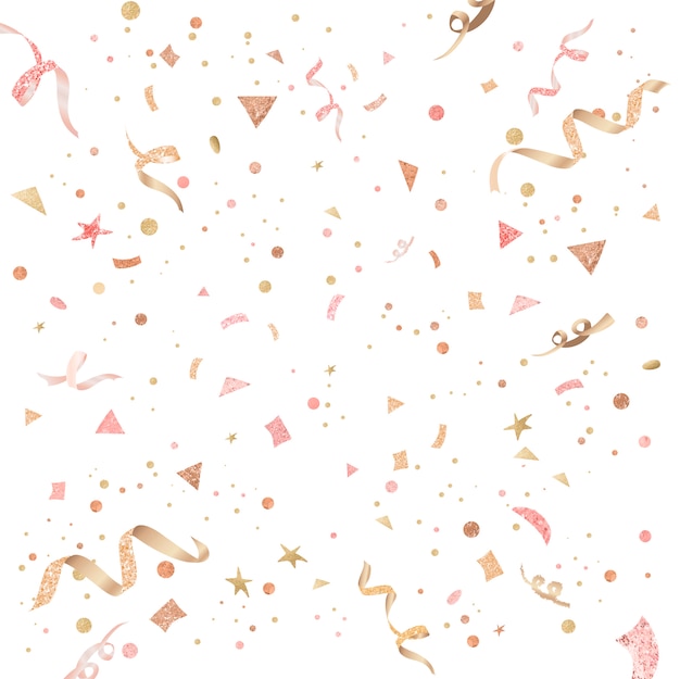 Motif festif de confettis rose pâle