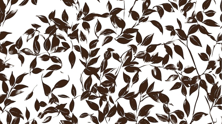Vecteur gratuit motif de feuilles de grunge sur un fond blanc