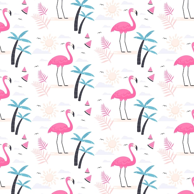 Motif flamant rose