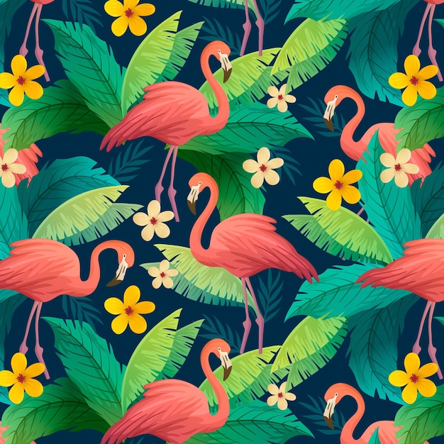 Motif flamant rose