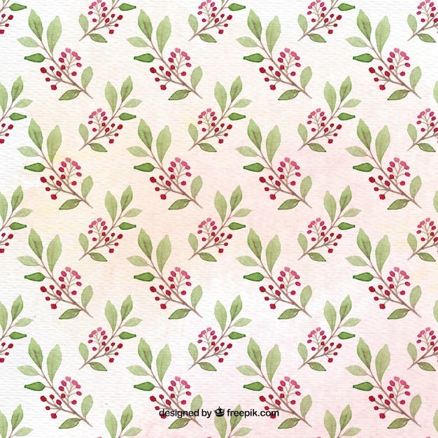 Motif De Fleur Dans Le Style D'aquarelle