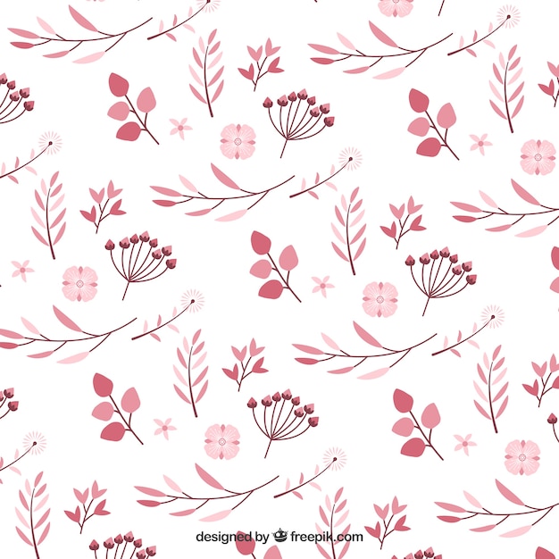 Motif de fleurs roses dans le design plat