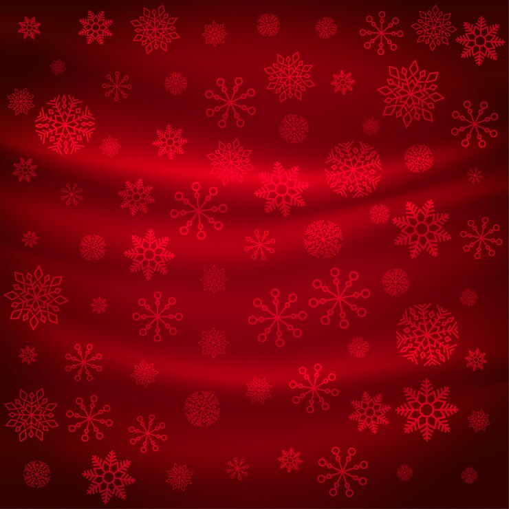 Vecteur gratuit motif de flocons de neige rouge