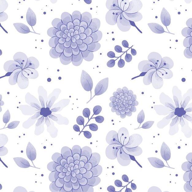 Motif floral avec la couleur de l'année 2022