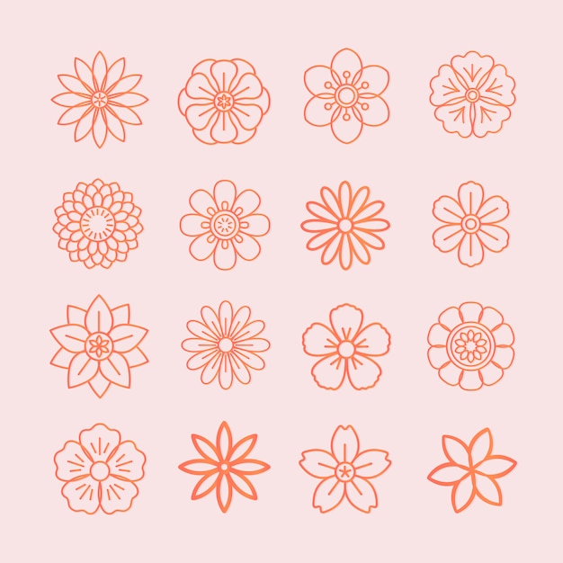 Motif floral et icônes florales