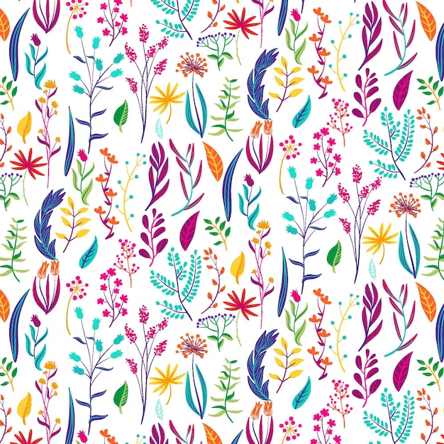 Motif Floral Tropical Coloré