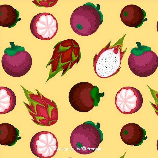 Motif De Fruits Tropicaux