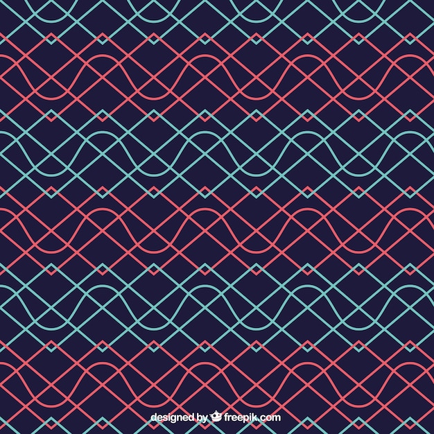 Vecteur gratuit motif geometic avec waves