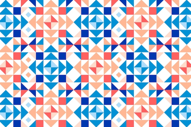 Vecteur gratuit motif géométrique coloré design plat