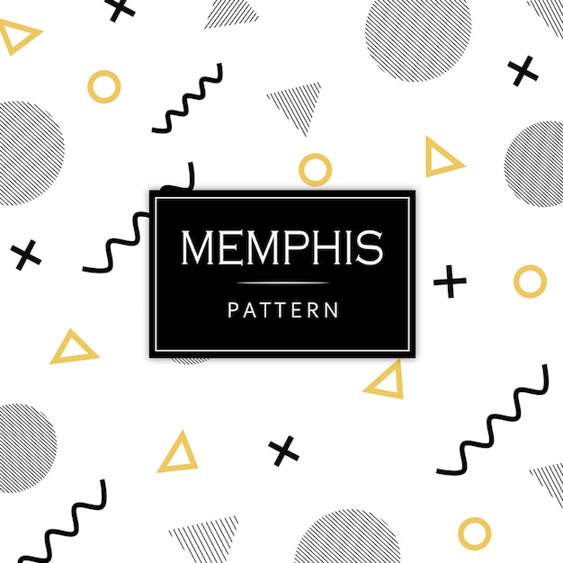 Motif Géométrique Noir Et Or De Memphis