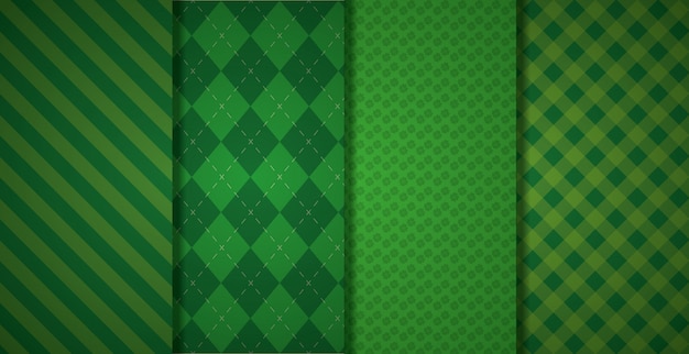 Motif Géométrique Vert