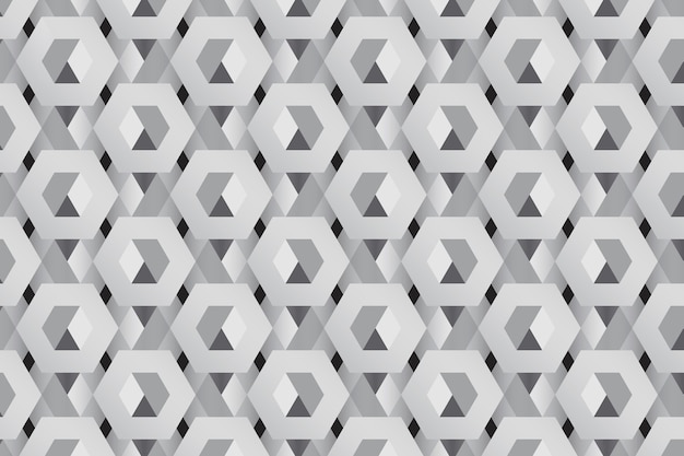 Vecteur gratuit motif hexagonal 3d gris