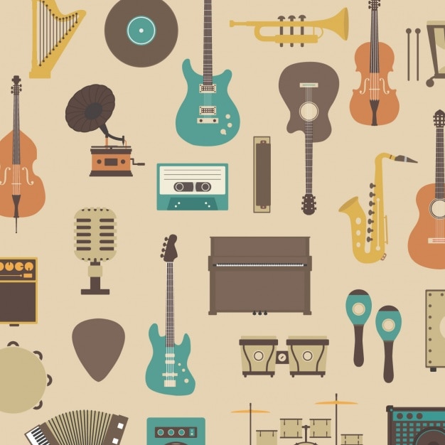 Motif Sur Les Instruments De Musique