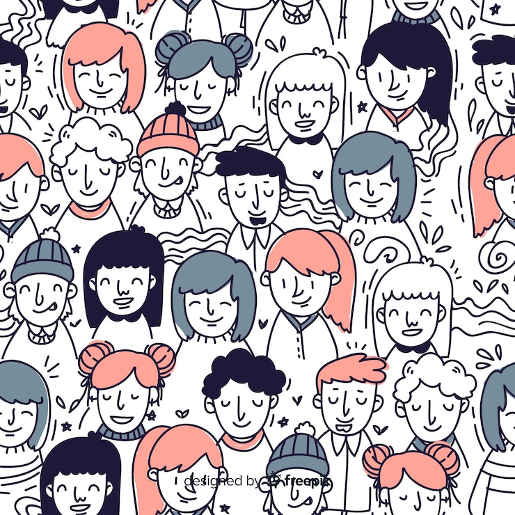 Vecteur gratuit motif jeunesse dessiné à la main