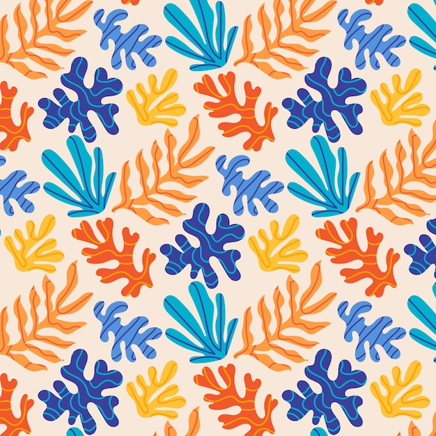 Motif De Matisse Coloré Dessiné à La Main