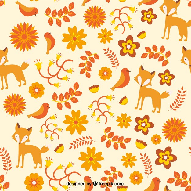 Motif mignon avec la nature d&#39;orange