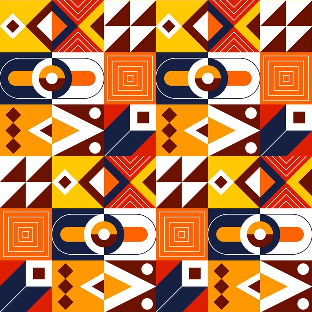Motif de motif polygonal dessiné à la main