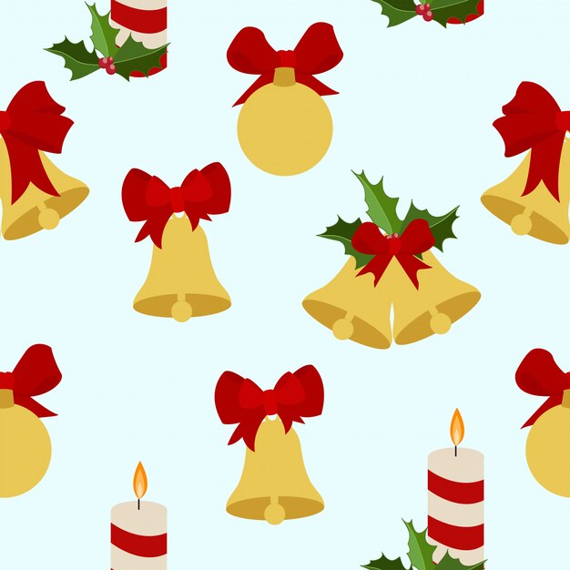 Motif De Noël Joyeux Sans Soudure | Vecteur Premium
