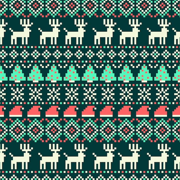 Motif de Noël tricoté