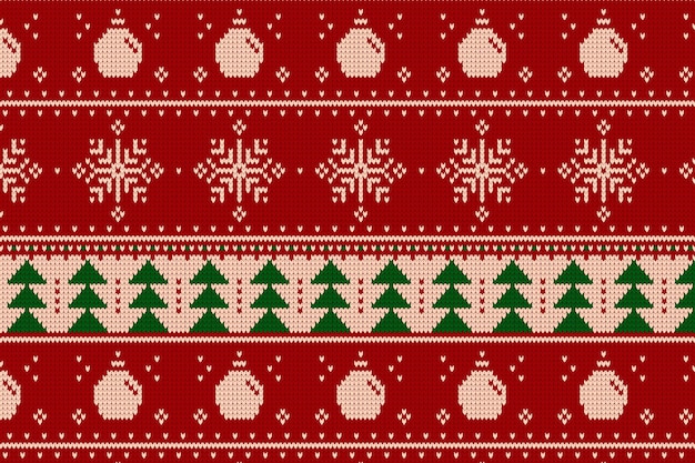 Motif de Noël tricoté