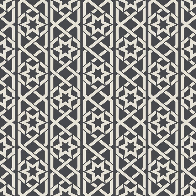 Motif ornemental abstrait sans soudure dans un style arabe. Fond sans couture, motif arabe, motif textile de décoration. Illustration vectorielle