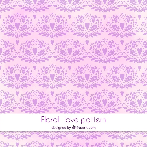 motif ornemental Aquarelle en violet