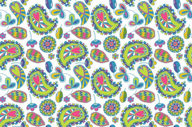 Motif paisley coloré