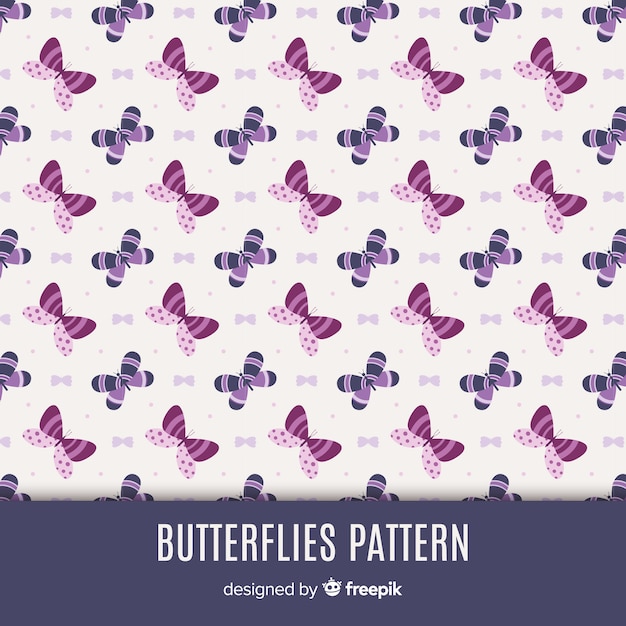 Motif De Papillons Plats