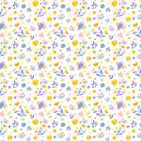 Vecteur gratuit motif de petites fleurs plates