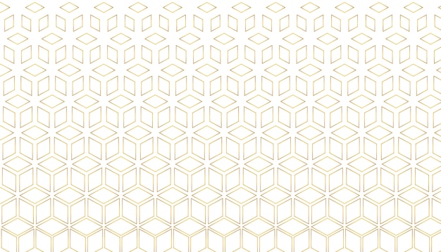 Motif de style hexagonal doré