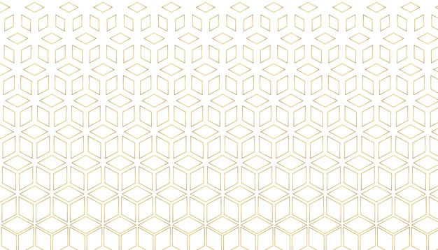 Vecteur gratuit motif de style hexagonal doré