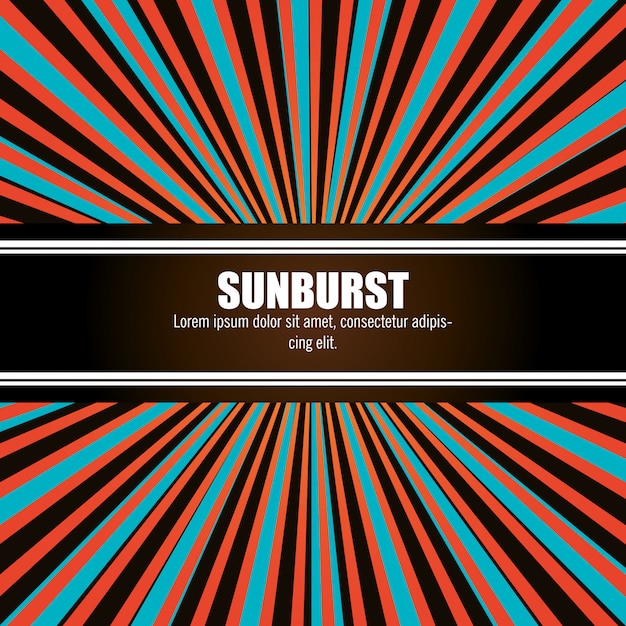 Vecteur gratuit motif sunburst