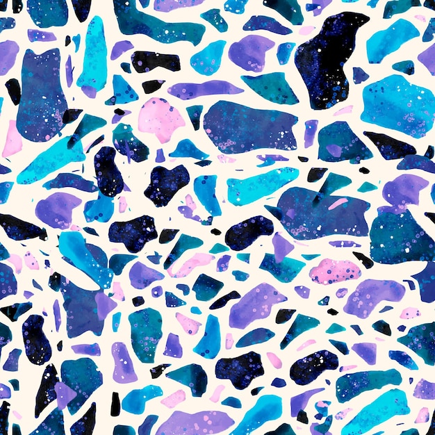 Motif de terrazzo coloré peint à la main