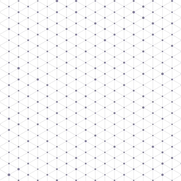 Motif de triangle avec des lignes et des points de connexion
