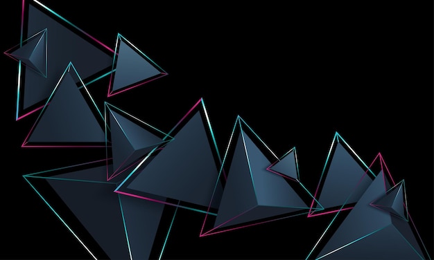 Vecteur gratuit motif de triangles abstraits bleu foncé de luxe