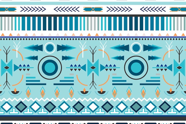 Vecteur gratuit motif tribal, vecteur de fond, design bleu transparent