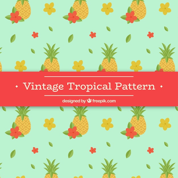 Motif Tropical Dans Le Style Vintage