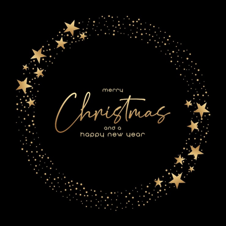 Vecteur gratuit des motifs d'arrière-plan élégants en noir et or pour noël et le nouvel an