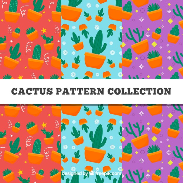 Motifs de cactus avec style drôle