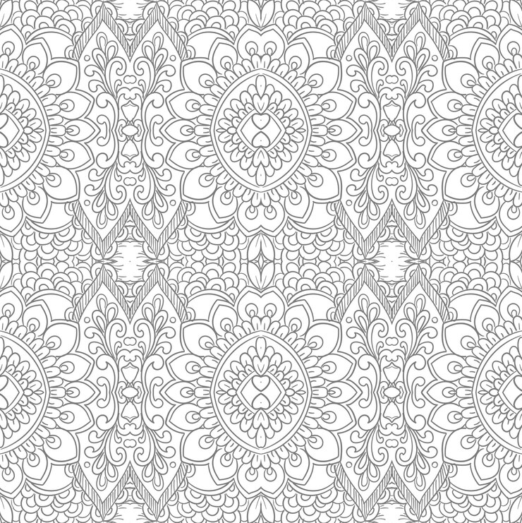 Vecteur gratuit des motifs floraux décoratifs ethniques modernes