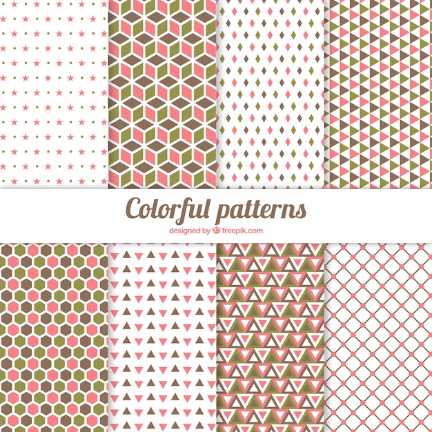 motifs géométriques colorés