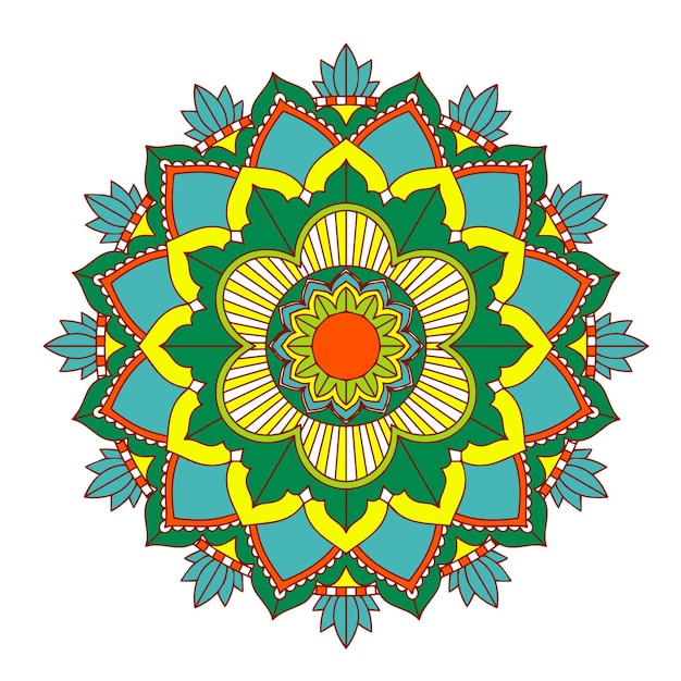 Vecteur gratuit motifs de mandala sur fond blanc