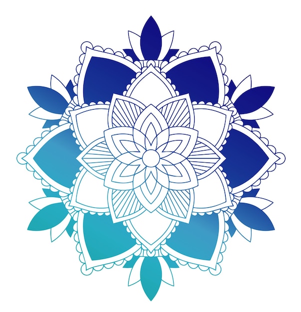 Motifs De Mandala Sur Fond Blanc