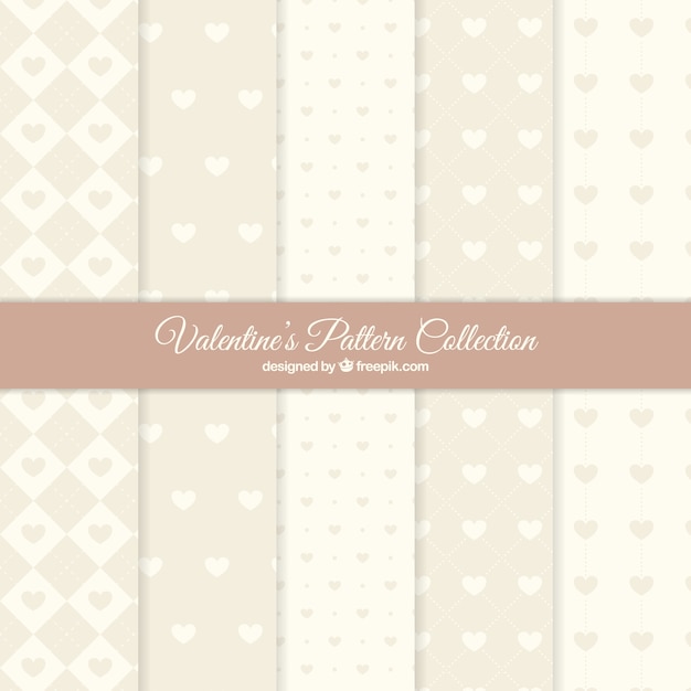 Motifs Monochrome Valentine Avec Coeurs