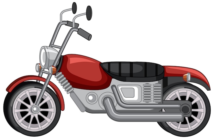 Vecteur gratuit moto vintage classique isolée